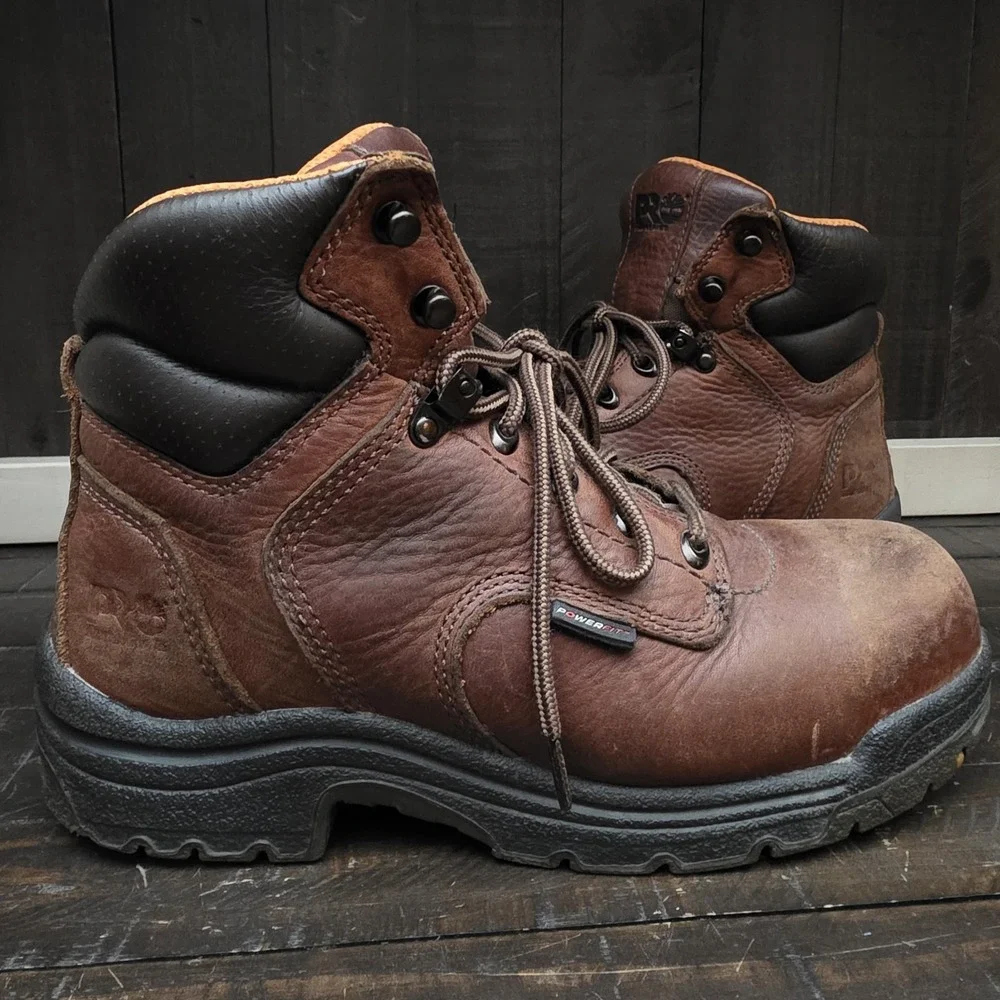 Timberland PRO Series Steel‎ Toe Safety Boots Womens 8.5M Brown Leather 26388